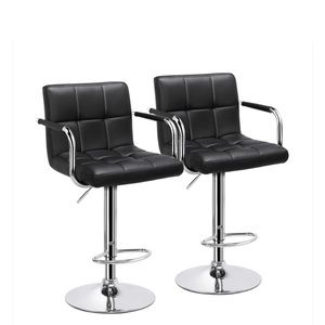 Black Yaheetech Bar Stools with Backs